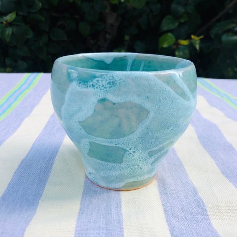 Hanenカラフル地中海陶器＊カップ　飲み物だけでなくスイーツカップにも　おしゃれかわいいフォルム　マレト　ムース 　MTMS