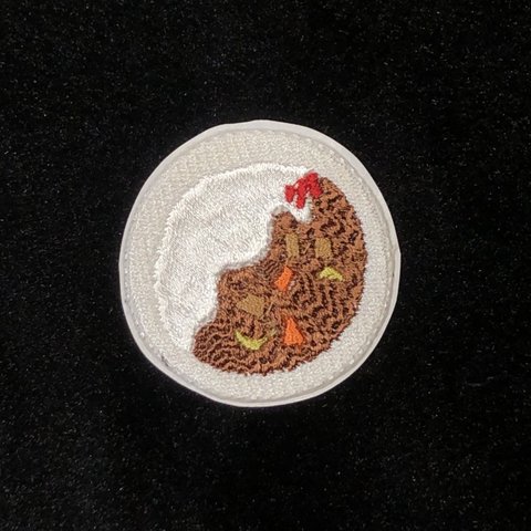 ★刺繍シール／ステッカー★　カレーライス