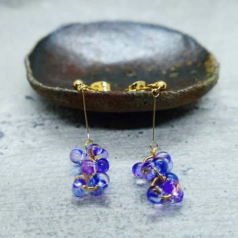 紫陽花　ピアス/イヤリング