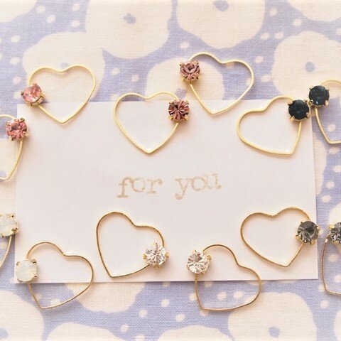 heart × stone ...　ピアス/樹脂ノンホールピアス（イヤリング）large