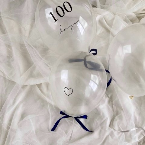 《19》balloon / 100days 2set バルーン 風船 百日祝い おうちフォト 