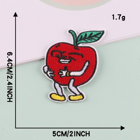 林檎 リンゴ ワッペン アップリケ アイロン対応 1枚