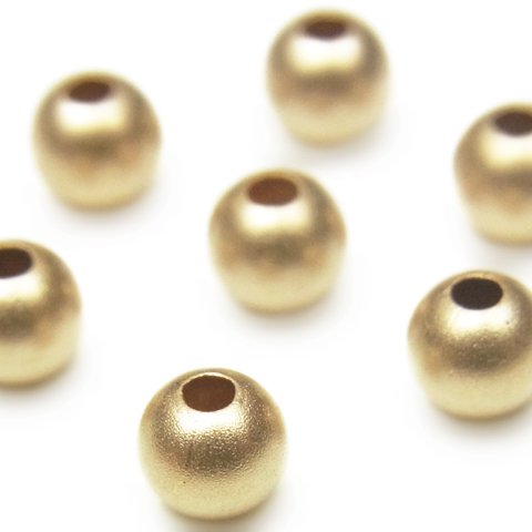 14KGF ビーズ 丸玉 3mm［マット］【8コ販売】(14K-124BZ