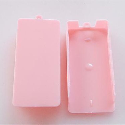 【デコ素材　デコ土台】】激安！　フリスクケース　デコ用土台　プラスティック　人気の　かわいい薄ピンク