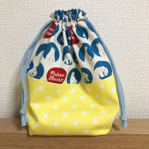 しろくまポップのお弁当袋 