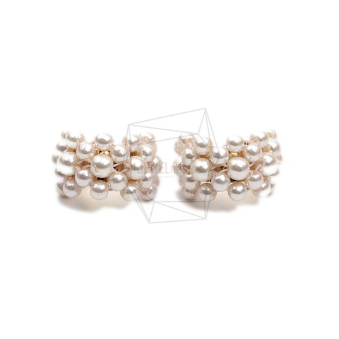 ERG-1946-G【2個入り】パールラウンドイヤーカフ/Pearl Round Earcuffs Earrings