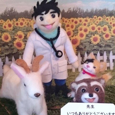 動物のお医者さん　羊毛フェルト