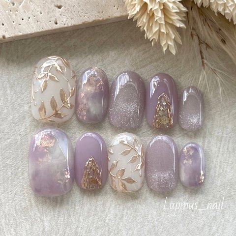 ミラーボタニカル purple ネイルチップ 