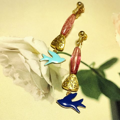 the blue bird of happiness　リゾートイヤリング／ピアス