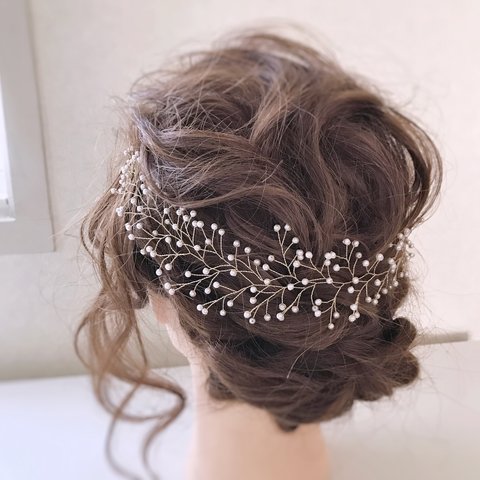 ◎ボリューム小枝ヘッドドレス&花冠•パール