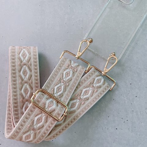 刺繍 バックショルダー スマホショルダー iphoneケース スマホケース ショルダーバッグ 鞄 Android