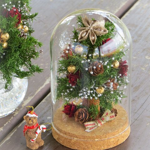 【新作】コルク瓶の中のクリスマスツリー・ナチュラル素材の癒されオンリーワンのクリスマスツリー・無料クリスマスセロファンラッピング