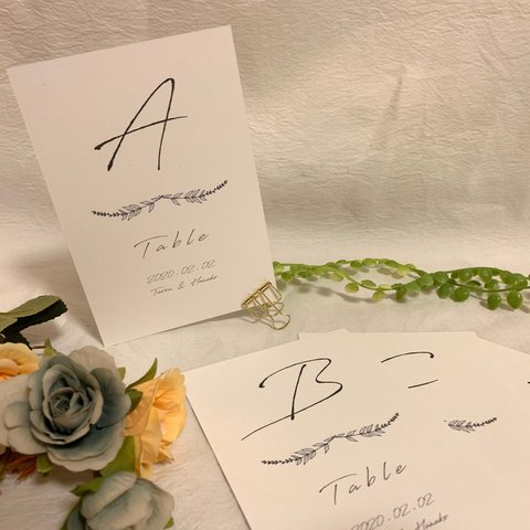 【結婚式】披露宴 テーブルナンバー