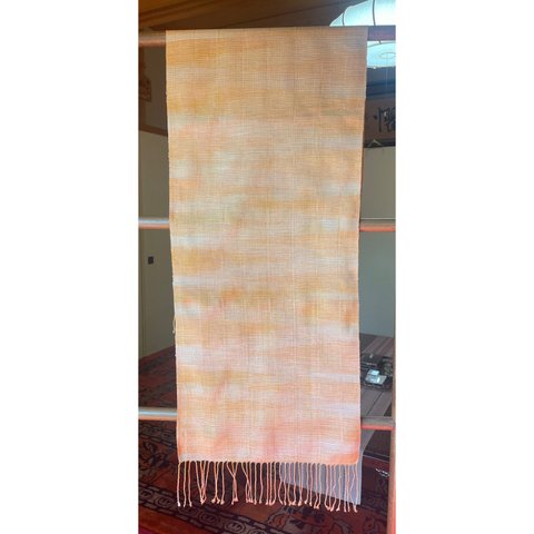 草木染め　シルク100%マフラー　silk scarf