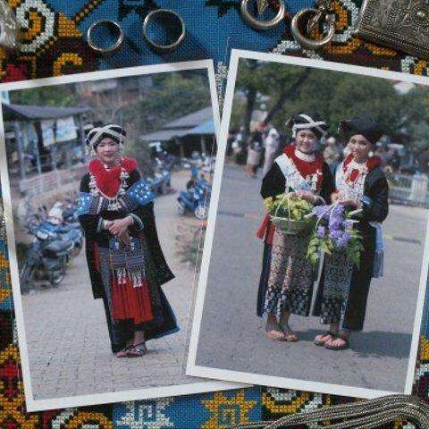 Postcard "Iu-Mien / Yao tribes