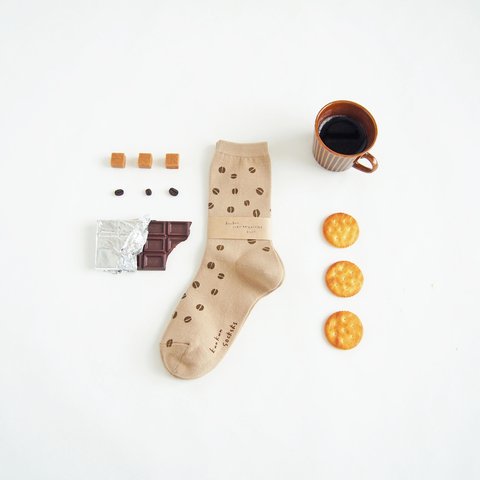 コーヒー豆靴下®（キャラメルマキアート）