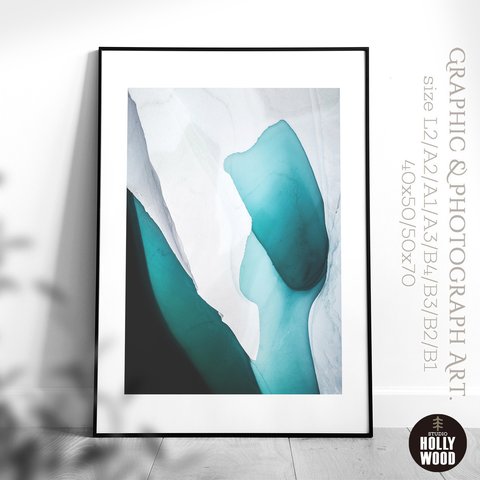 ☆インテリアアートポスター -abstract iceberg-【174】