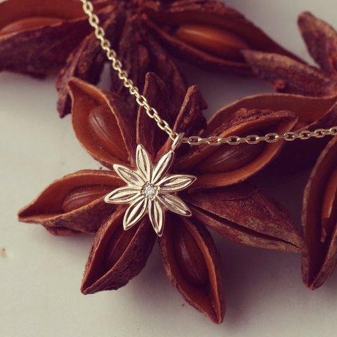 K10/diamond necklace『star anise』