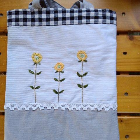 刺繍のフラットバック