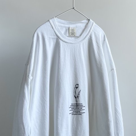 ヴィンテージライク ロングスリーブTシャツ / TULIP / ユニセックス / ホワイト