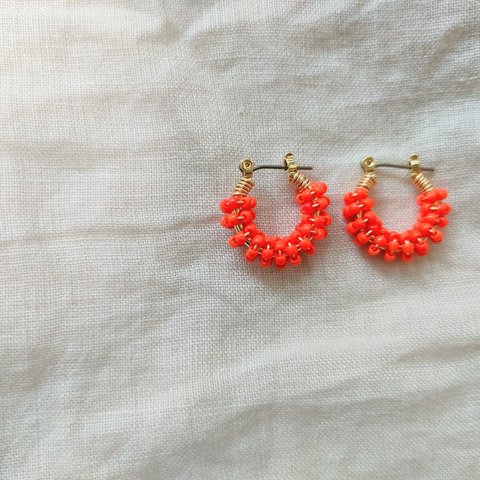 orange✕goldピアス