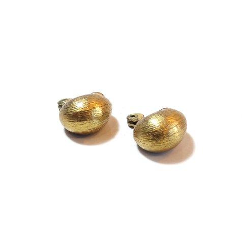 80s France 「Karl Lagerfeld」 Vintage Gold Tone Earrings