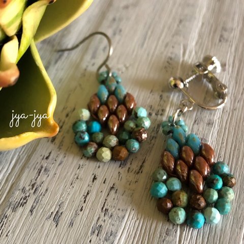 turquoise beads earrings