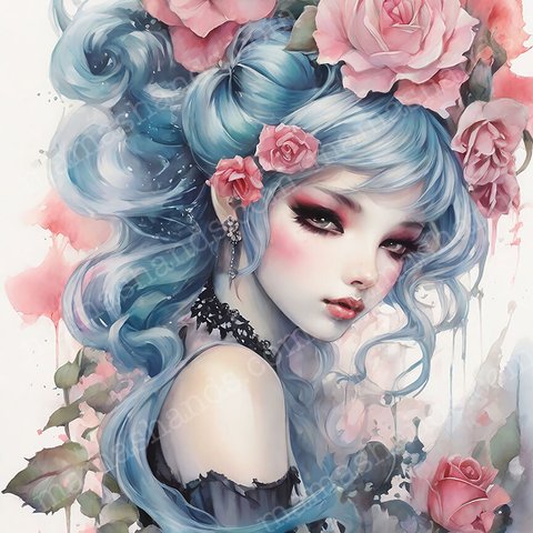 花の妖精の女性 イラスト アート（デジタルコンテンツ ダウンロード販売）
