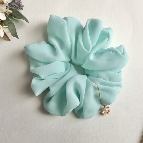 【シフォン❤︎シュシュ】　シンプル＊mint＊