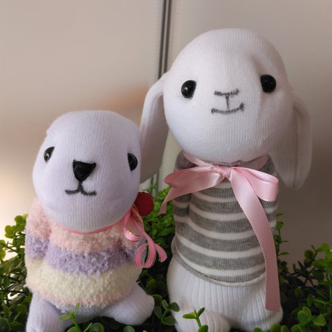 ウサギぬいぐるみ2体セット