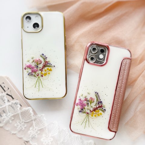 押し花スマホケースの人気通販 | minne 国内最大級の 押し花スマホケースの人気通販 | minne 国内最大級の