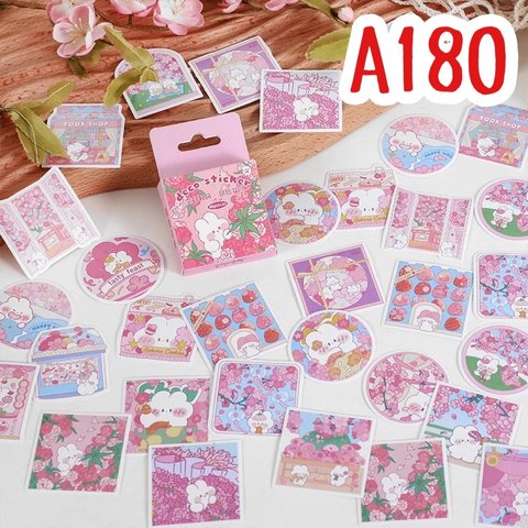 A180♡ 海外♡Wind of season♡ピンク♡フレークシール