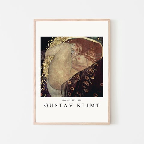 グスタフクリムト "Danae" / アートポスター 絵画 名画 Gustav Klimt 女性 ダナエ