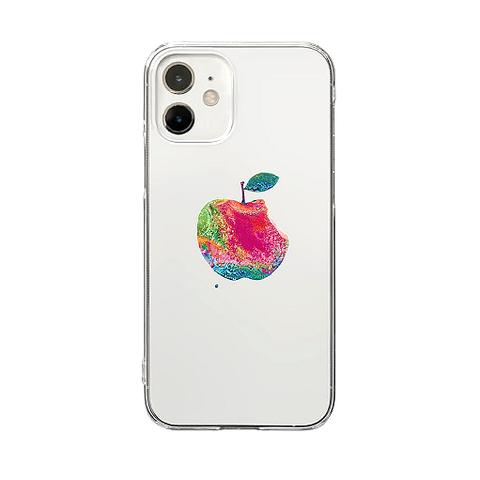 「かじった林檎」iPhone12 mini 用クリアプラスチックケース