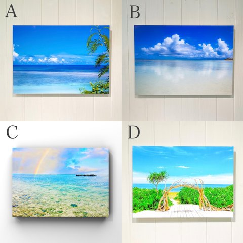 沖縄の明るい海の写真・選べる16デザイン【大きいサイズ A3/A2】