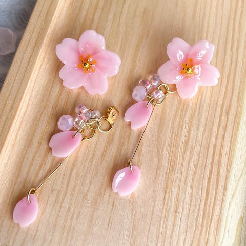 桜のアクセサリー｡❀ 𓂃𓈒𓏸ピアス 