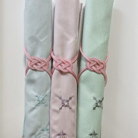 桜のナプキンホルダー　水引　3個　Cherry blossom napkin holder
