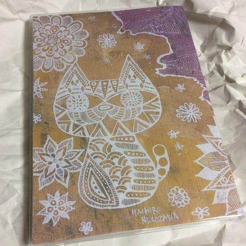 2017DIARY 猫八猫花画