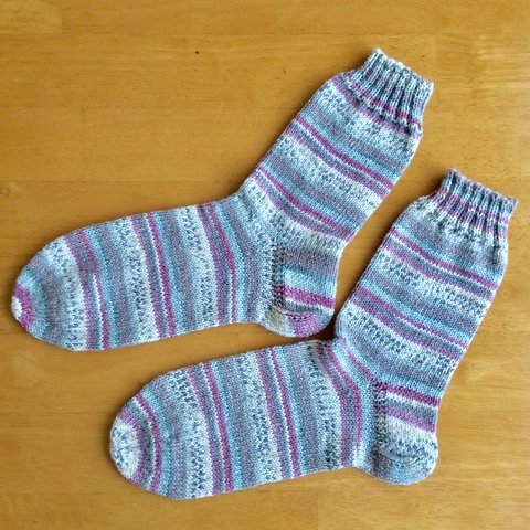 手編みの靴下  コットン