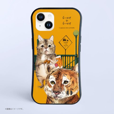 「トラになりたいネコ」耐衝撃グリップiPhoneケース