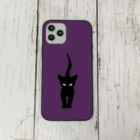 スマホケース38 期間限定 iphone 強化ガラス おしゃれ 北欧 猫シルエット2　アンティーク　運気　かわいい　絵画 iface