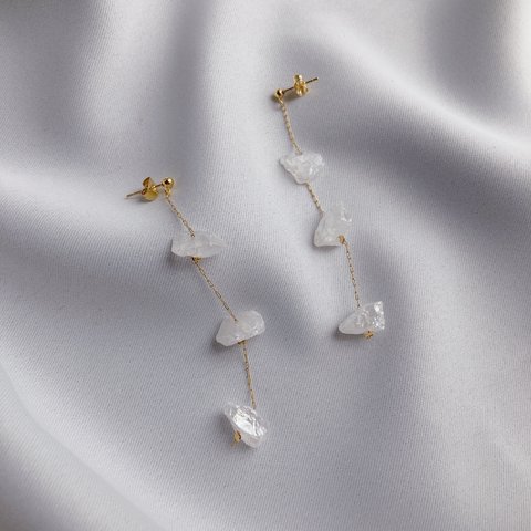 stone chain pierce /earring 