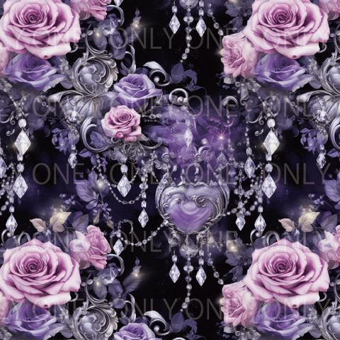 デザインペーパー PURPLE ROSE  両面デザインペーパー