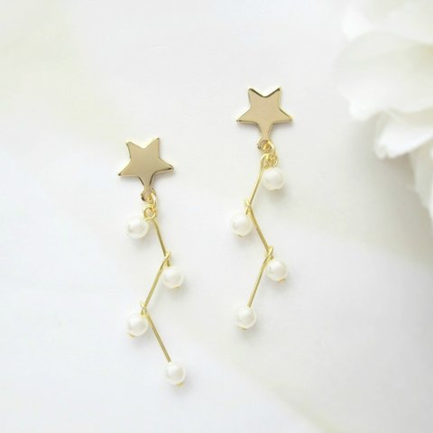 星と星座☆イヤリング／ピアス*1535*