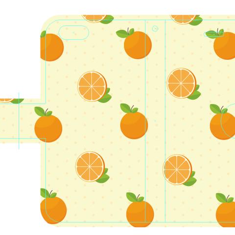 新品送料無料iPhoneケース　手帳型　オレンジ