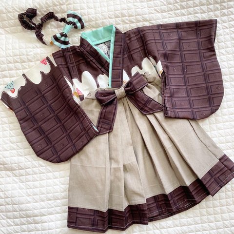 ✴︎完成品✴︎女の子用ベビー袴風プリーツスカート