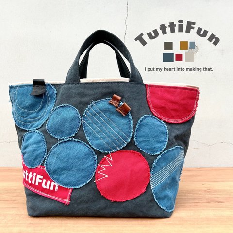 tuttifun＊maruとstitchの帆布トート