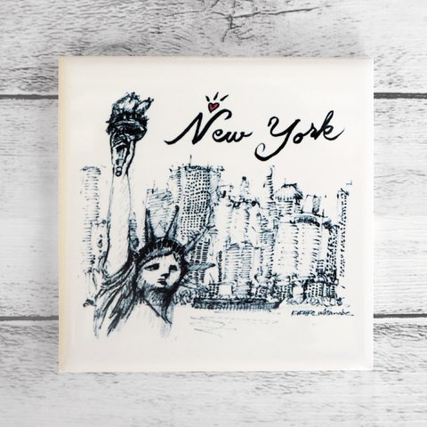 アートタイル NEW YORK(ニューヨーク) ~旅のスケッチ~ 100×100mm 