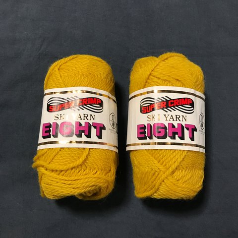 ヴィンテージ毛糸  SKI YARN EIGHT yellow 2piece