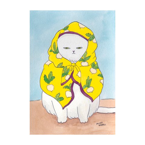 CATS POSTER／かぶスカーフの猫